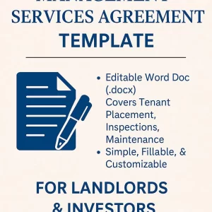 Partial Property Management Services Agreement Template | Editable Word Doc for Landlords & Investors