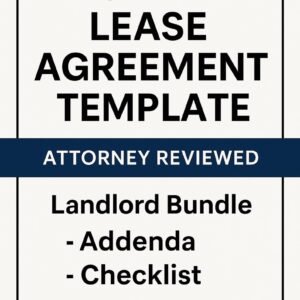 Landlord Fee & Fine Schedule + Lead Paint Disclosure Template | Utah Lease Addenda Bundle | Editable